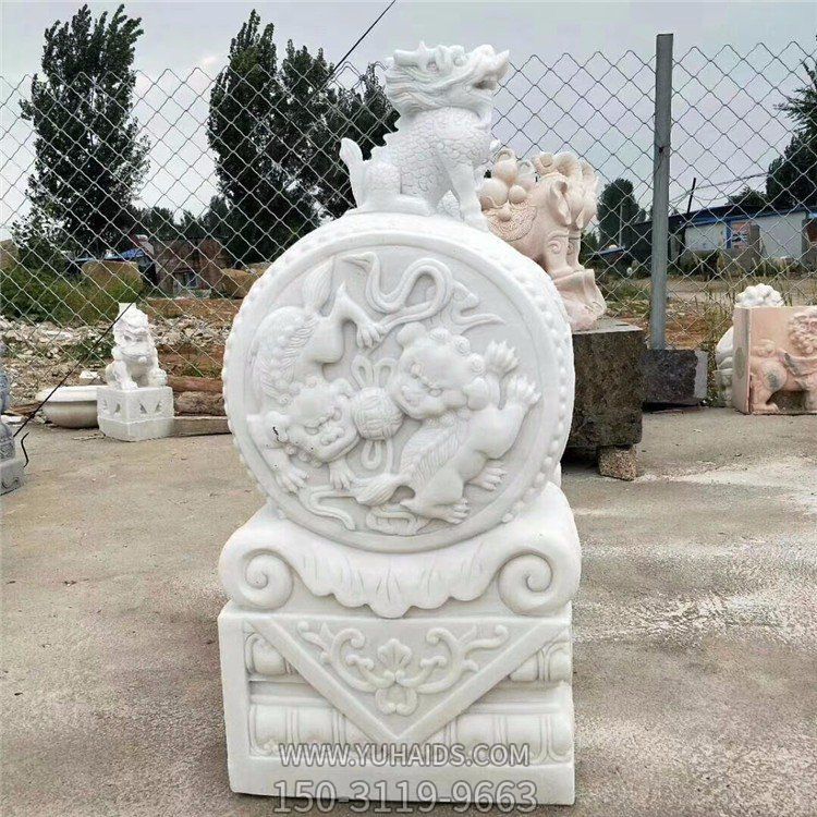 定做别墅公园摆放仿古汉白玉抱鼓石博鱼网页版