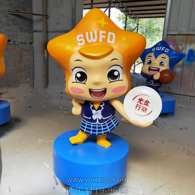 饭店玻璃钢卡通公仔摆件博鱼网页版