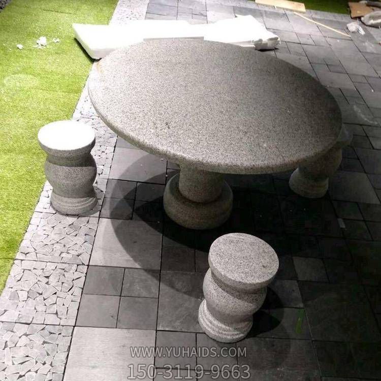 家用摆放大理石雕刻圆桌鼓形石凳博鱼网页版