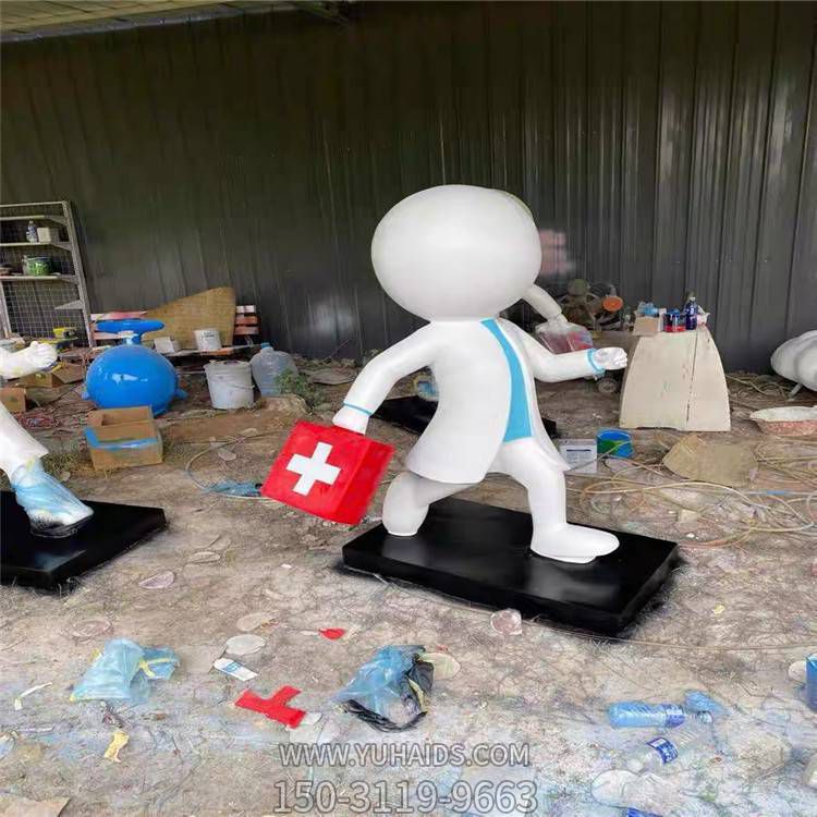 玻璃钢彩绘户外抽象医生博鱼网页版