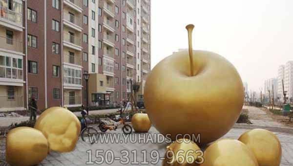 玻璃钢仿铜苹果小区景观博鱼网页版