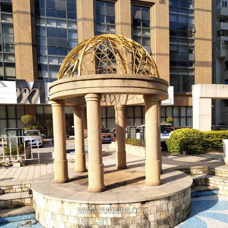 户外园林景观花岗岩六角亭子博鱼网页版