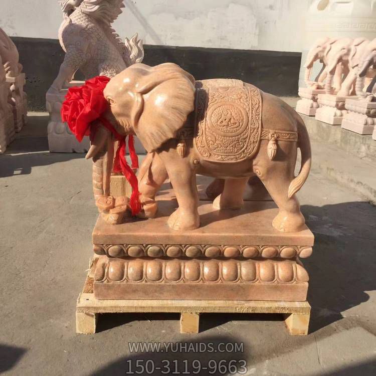 晚霞红石雕园林景观庭院镇宅大象博鱼网页版