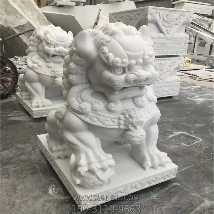 大理石石雕户外景观石雕狮子博鱼网页版