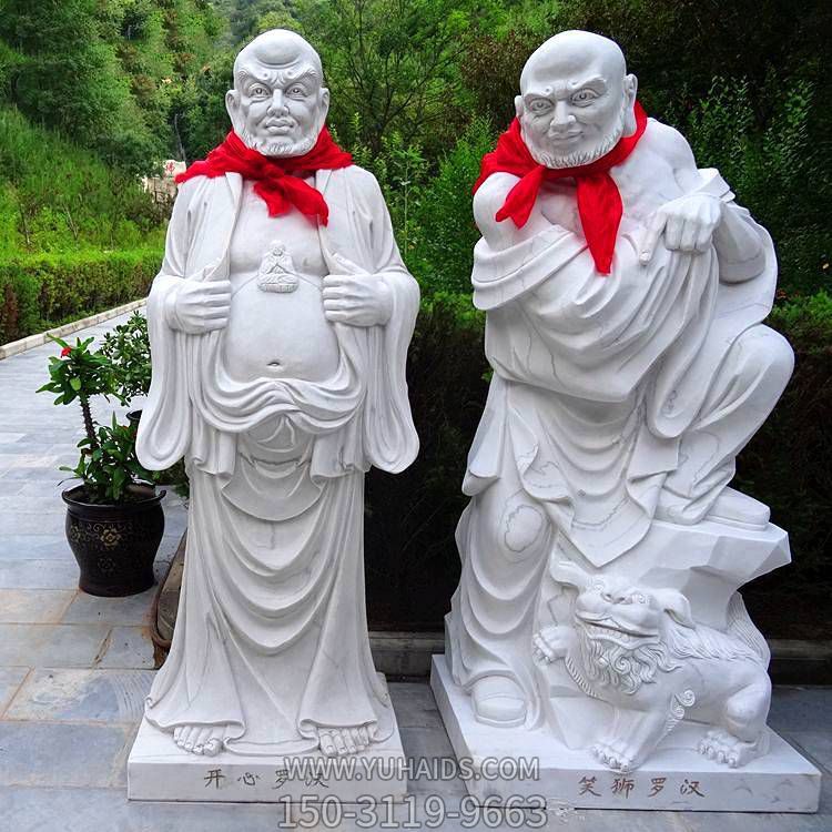 大理石石雕园林景观十八罗汉博鱼网页版