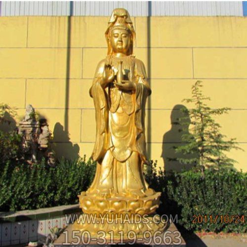 寺庙大型铜雕户外园林景观观音摆件博鱼网页版