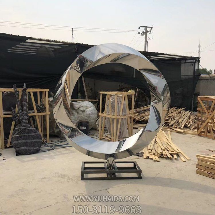 不锈钢镜面异性户外园林圆环博鱼网页版