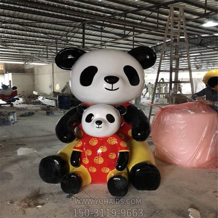 话园林玻璃钢卡通熊猫博鱼网页版