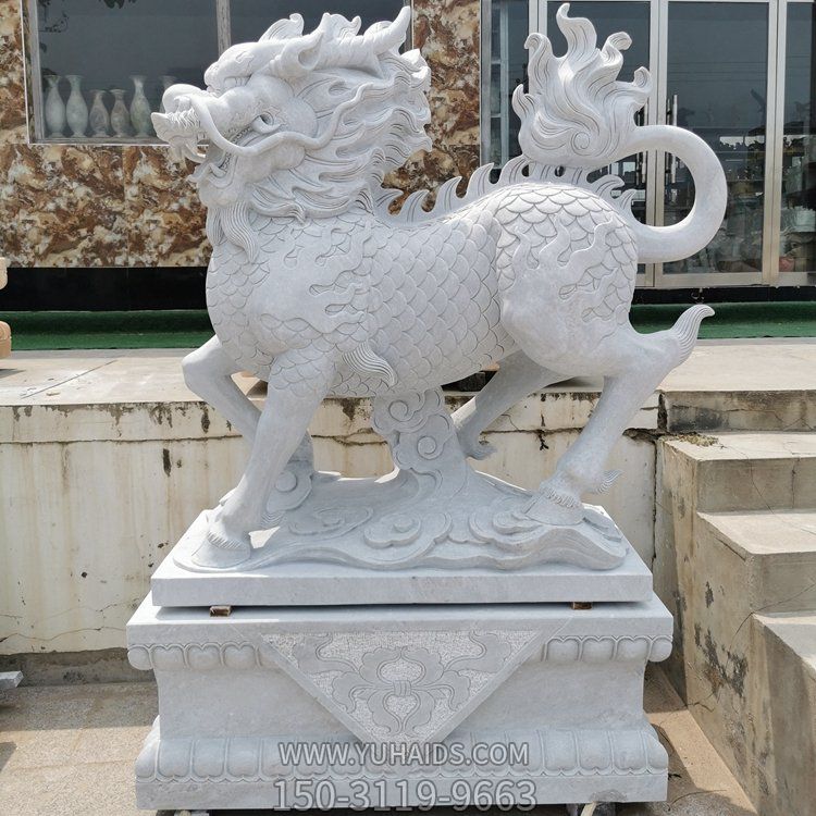 工厂企业大理石石雕麒麟博鱼网页版