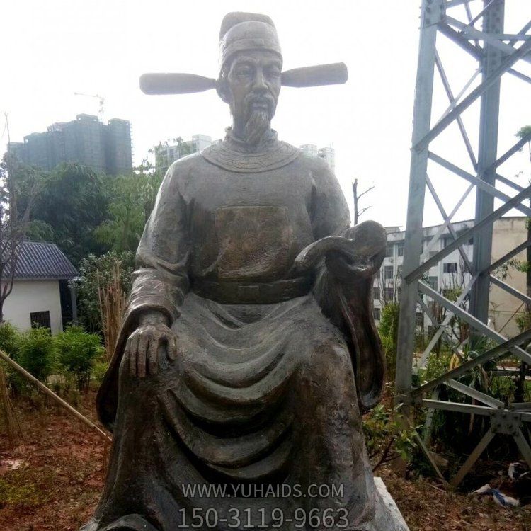园林户外玻璃钢仿铜古代人物景观博鱼网页版