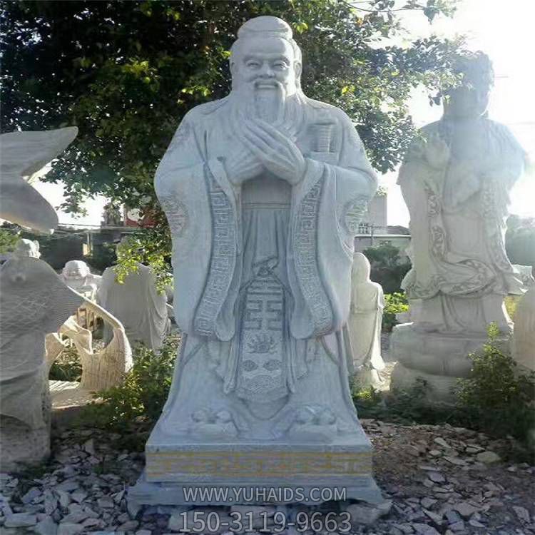景点学校摆放青石雕刻教育家孔子雕像博鱼网页版