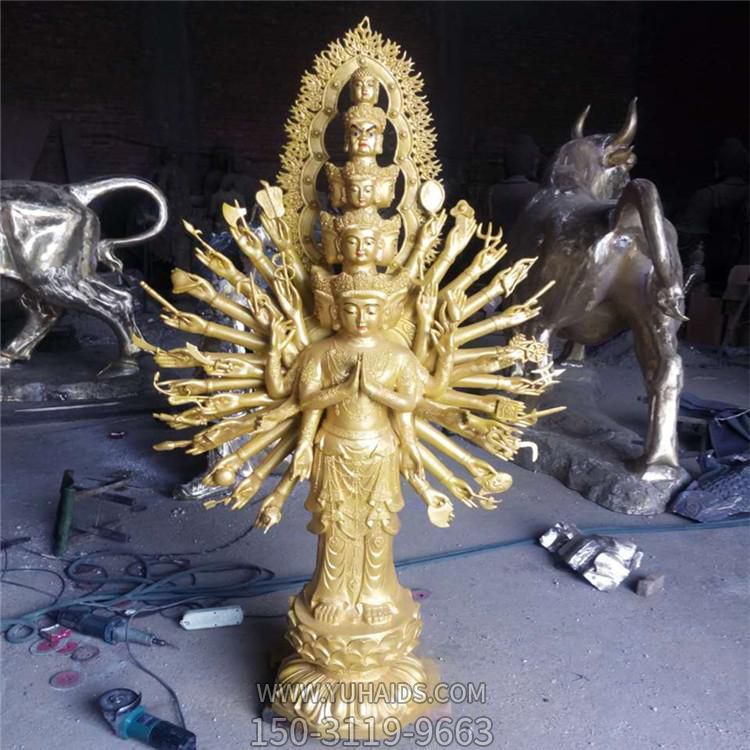 宗教庙宇纯铜打造千手观音博鱼网页版