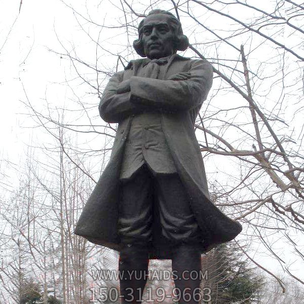 公园铜雕站着的世界名人瓦特博鱼网页版