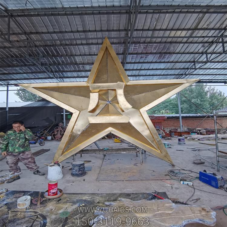 校园文化广场不锈钢喷漆五角星博鱼网页版