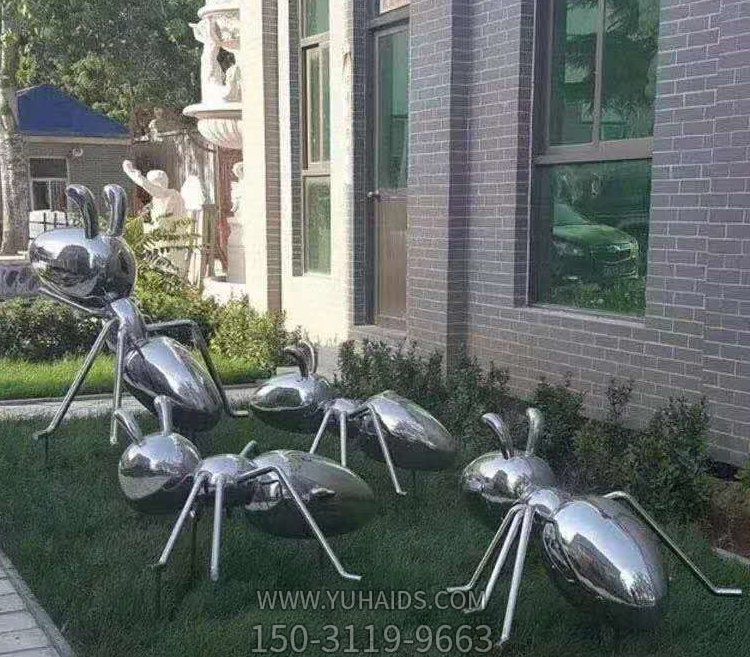 不锈钢镜面蚂蚁广场动物摆件博鱼网页版