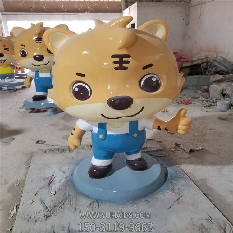 玻璃钢动物博鱼网页版 幼儿园商场卡通老虎博鱼网页版