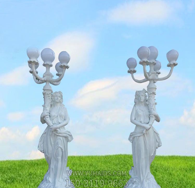 玻璃钢西方美女路灯博鱼网页版