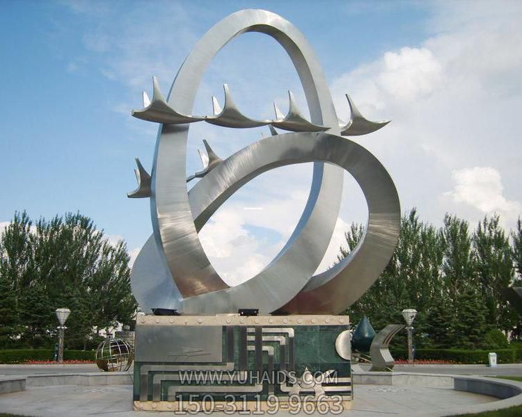 户外广场不锈钢抽象景观大型摆件博鱼网页版
