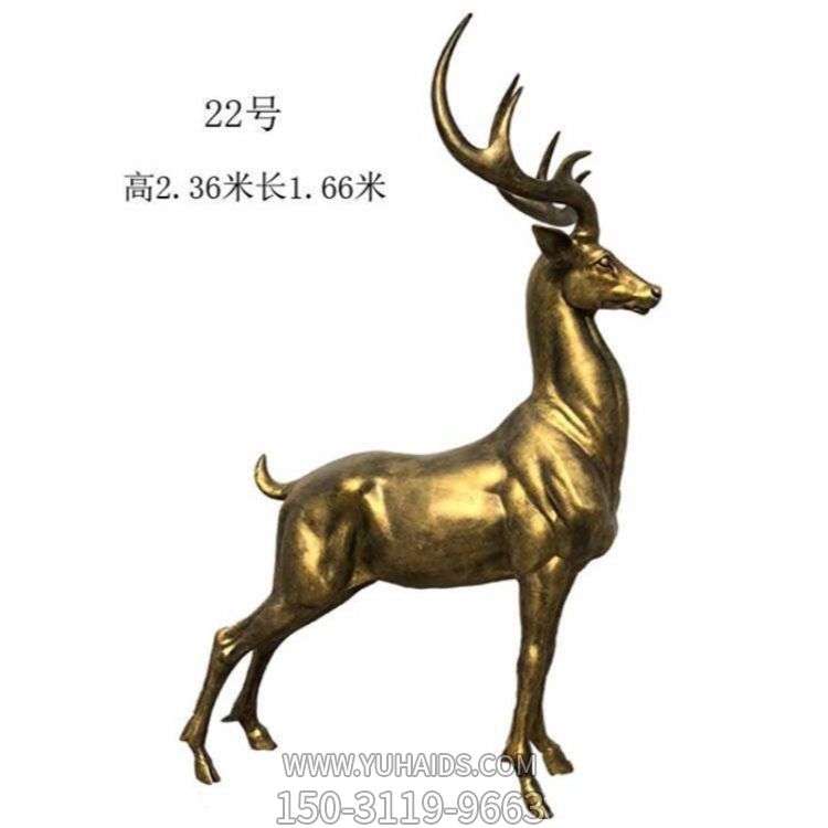 创意玻璃钢铸铜鹿博鱼网页版园林户外摆件