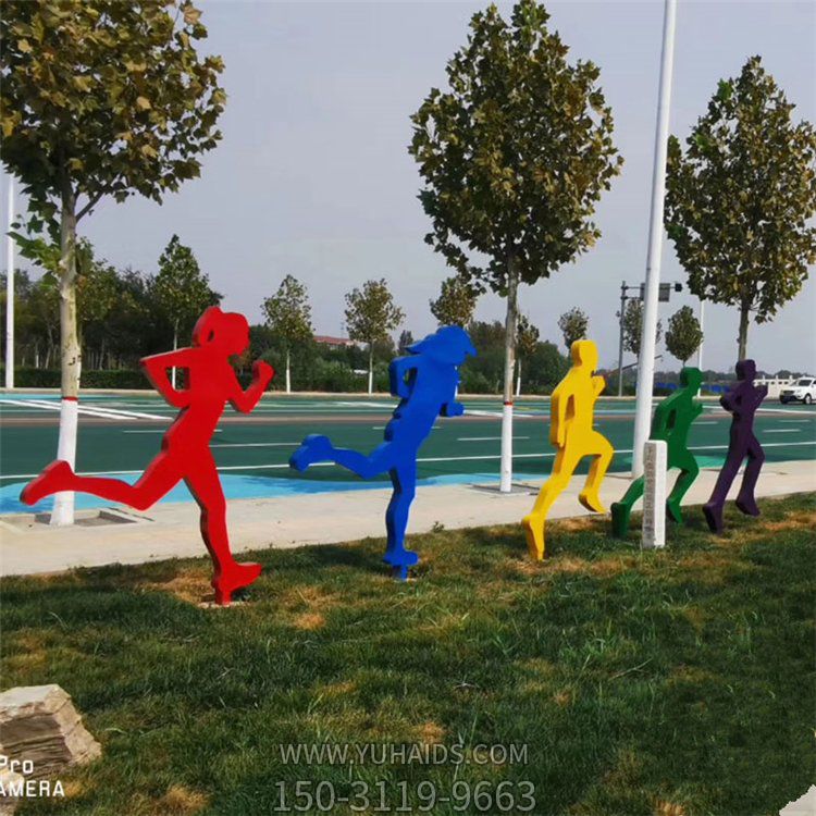 不锈钢彩绘园林运动景观跑步的人物博鱼网页版