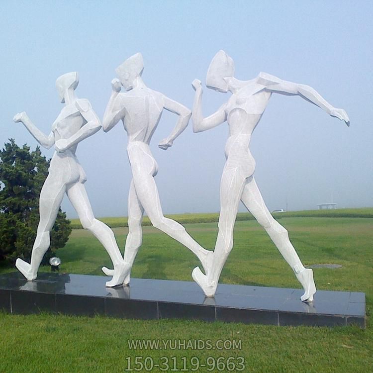 园林户外玻璃钢抽象运动竞走人物景观摆件博鱼网页版