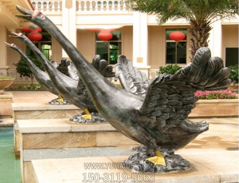 景区铜铸切面创意天鹅博鱼网页版