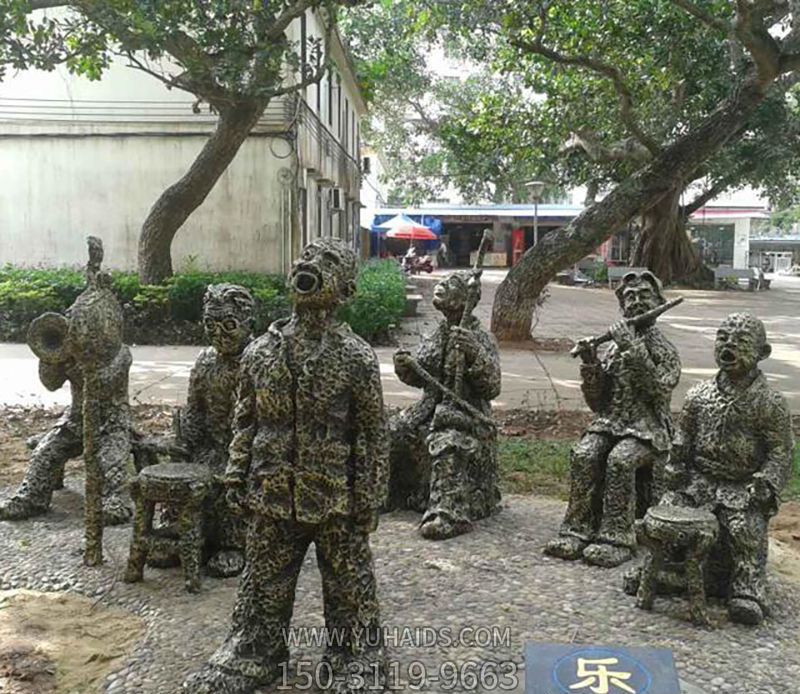 抽象人物唱歌公园景观铜雕唱博鱼网页版
