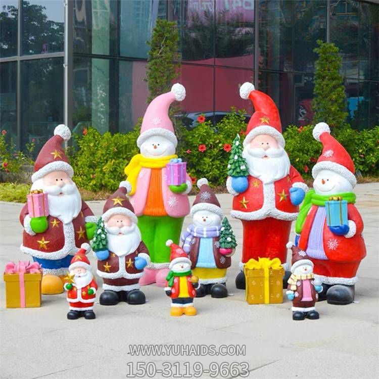 商场户外摆放玻璃钢圣诞活动主题卡通人物博鱼网页版造型