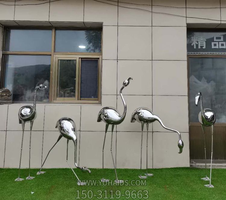 户外不锈钢镜面抽象大长腿火烈鸟博鱼网页版