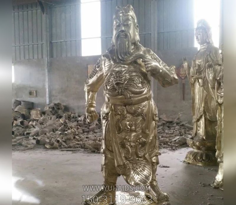 户外景区不锈钢鎏金供奉佛像招财关公博鱼网页版