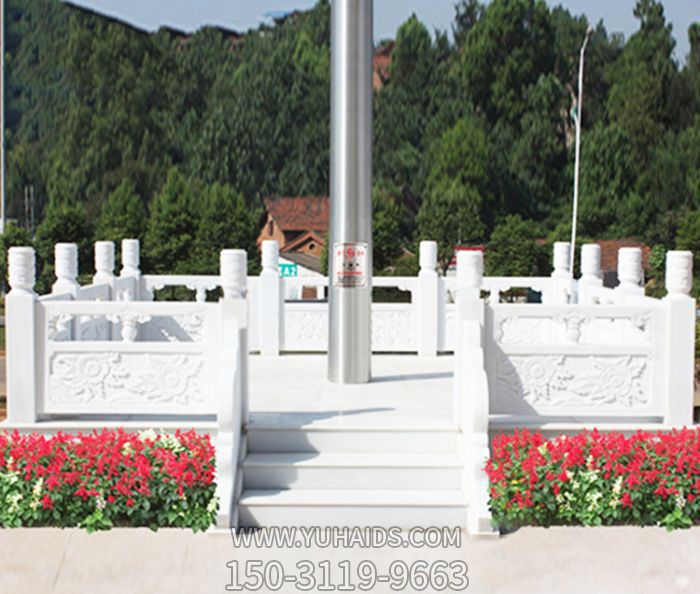 广场景观汉白玉升旗台石雕博鱼网页版