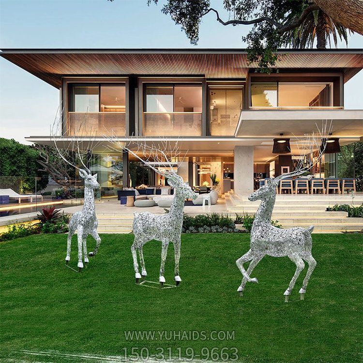 铁艺梅花鹿，镂空网格鹿博鱼网页版