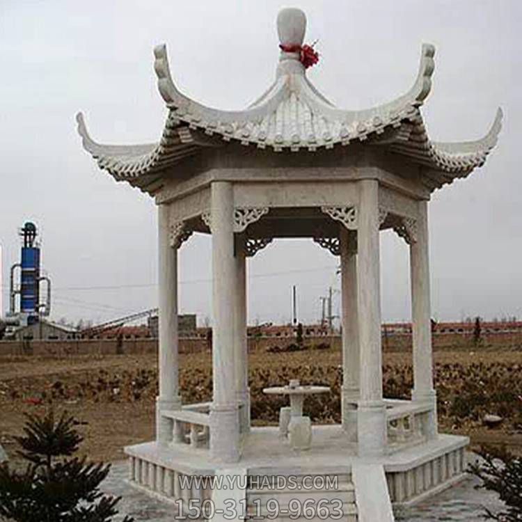 双层晚霞红凉亭长廊 景区石雕博鱼网页版