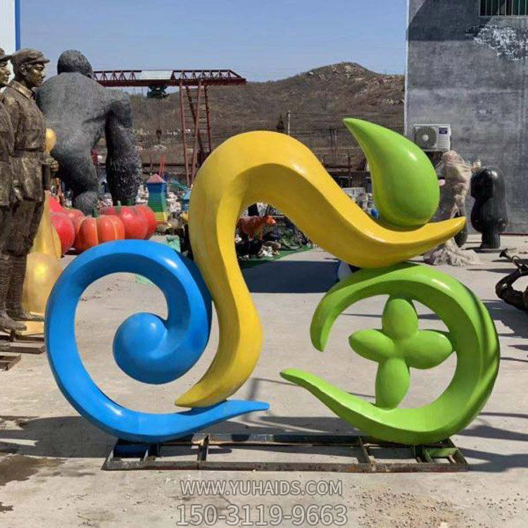 玻璃钢喷漆抽象骑车运动人物园林博鱼网页版