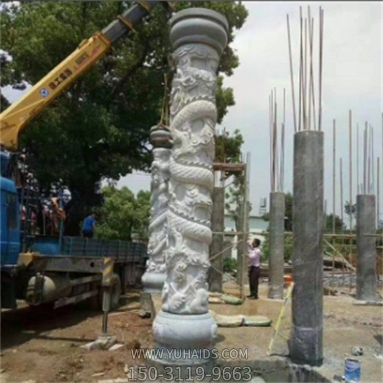 大型石雕龙柱大理石中华柱子园林广场博鱼网页版