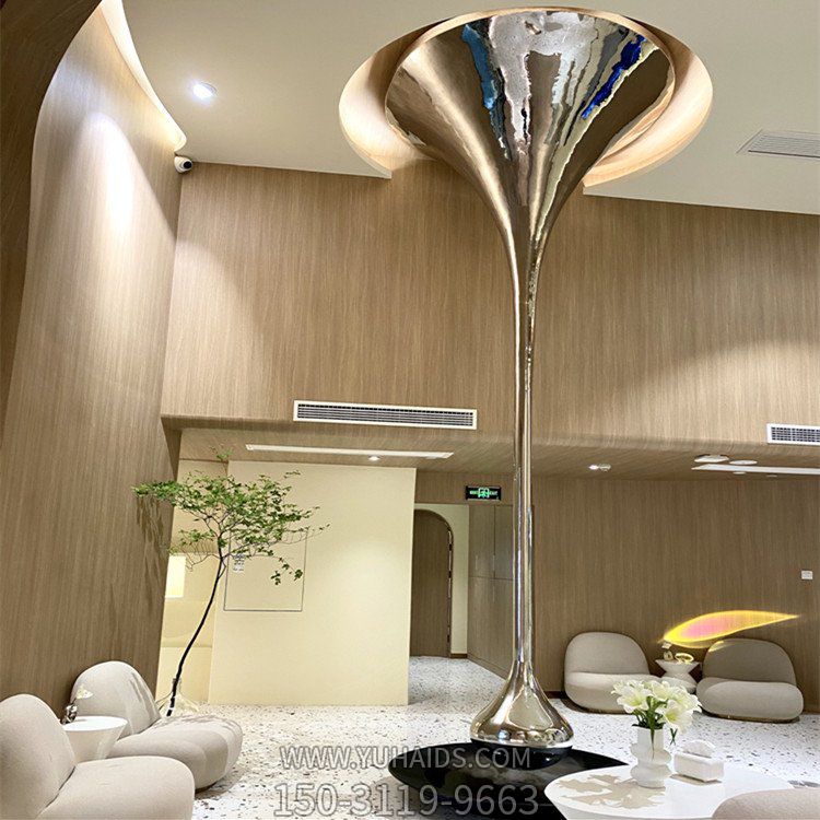 酒店室内创意不锈钢镜面工艺品摆件博鱼网页版