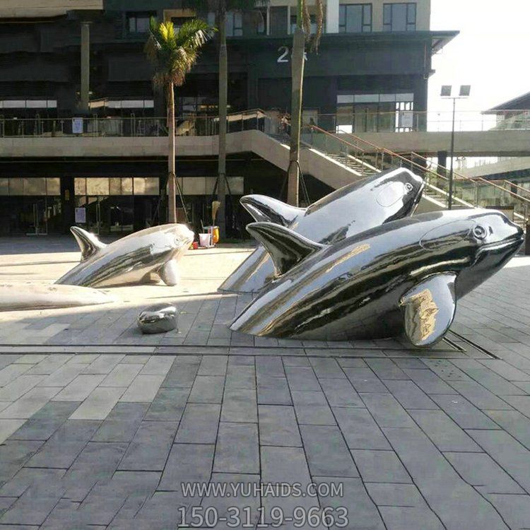 商场户外不锈钢镜面海豚博鱼网页版