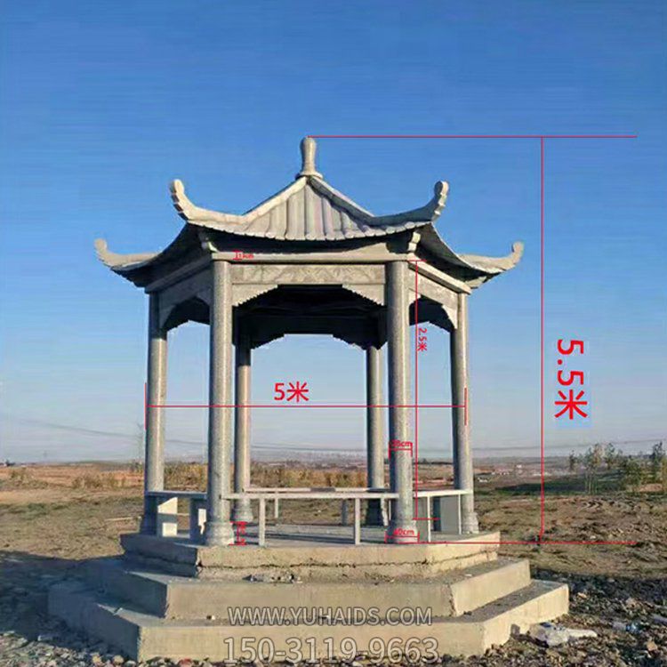 户外公园中式六角凉亭博鱼网页版