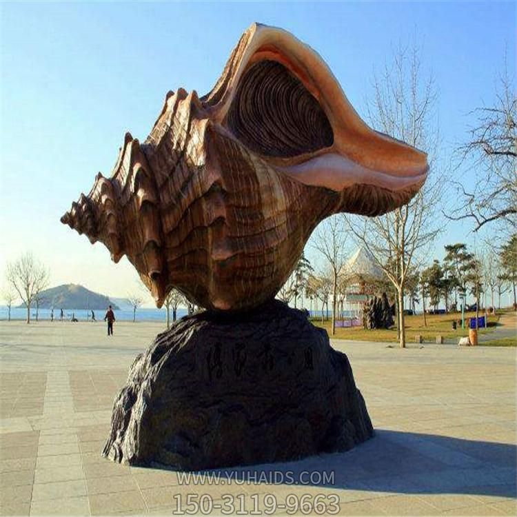 广场摆放玻璃钢仿真海螺景观小品博鱼网页版