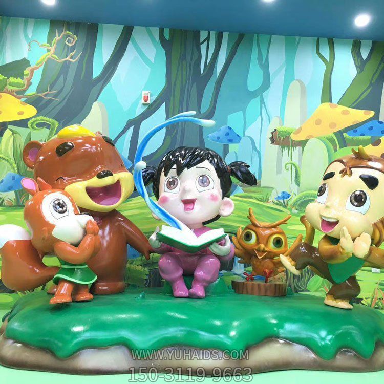 玻璃钢卡通人物动物景观户外园林摆件博鱼网页版