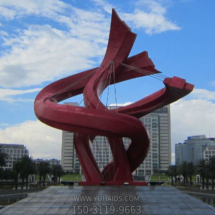 广场不锈钢喷漆大型旋转艺术造型城市景观博鱼网页版