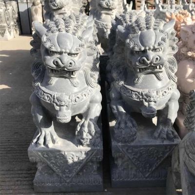 别墅小区大理石石雕户外门口大型狮子博鱼网页版