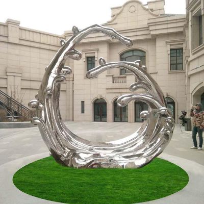 园林户外不锈钢景观海浪浪花博鱼网页版摆件