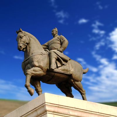 景区景点花岗岩古代帝王李世民骑马博鱼网页版