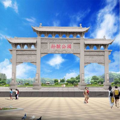户外公园大理石石雕牌坊博鱼网页版