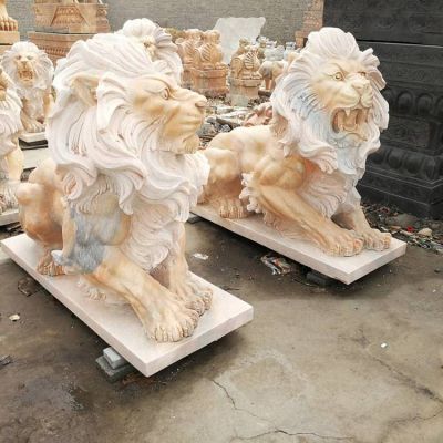 天然晚霞红欧式卧狮博鱼网页版别墅园林博鱼网页版
