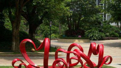 玻璃钢抽象个性红色爱心博鱼网页版