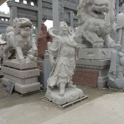 宗教寺庙供奉佛像大理石石雕关公关羽博鱼网页版