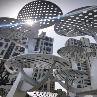 不锈钢镂空异形树 大型户外城市标识博鱼网页版