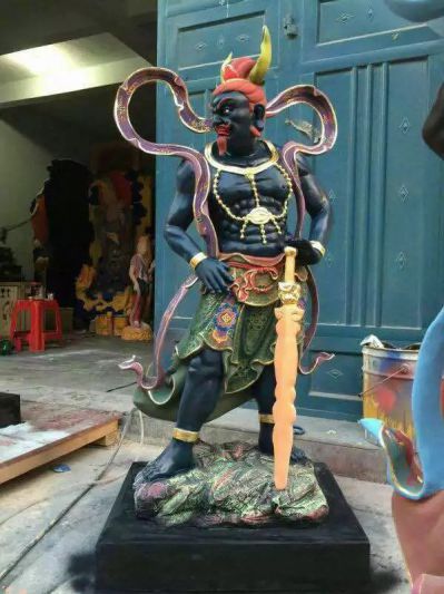 玻璃钢彩绘寺庙供奉护法神佛八大金刚博鱼网页版